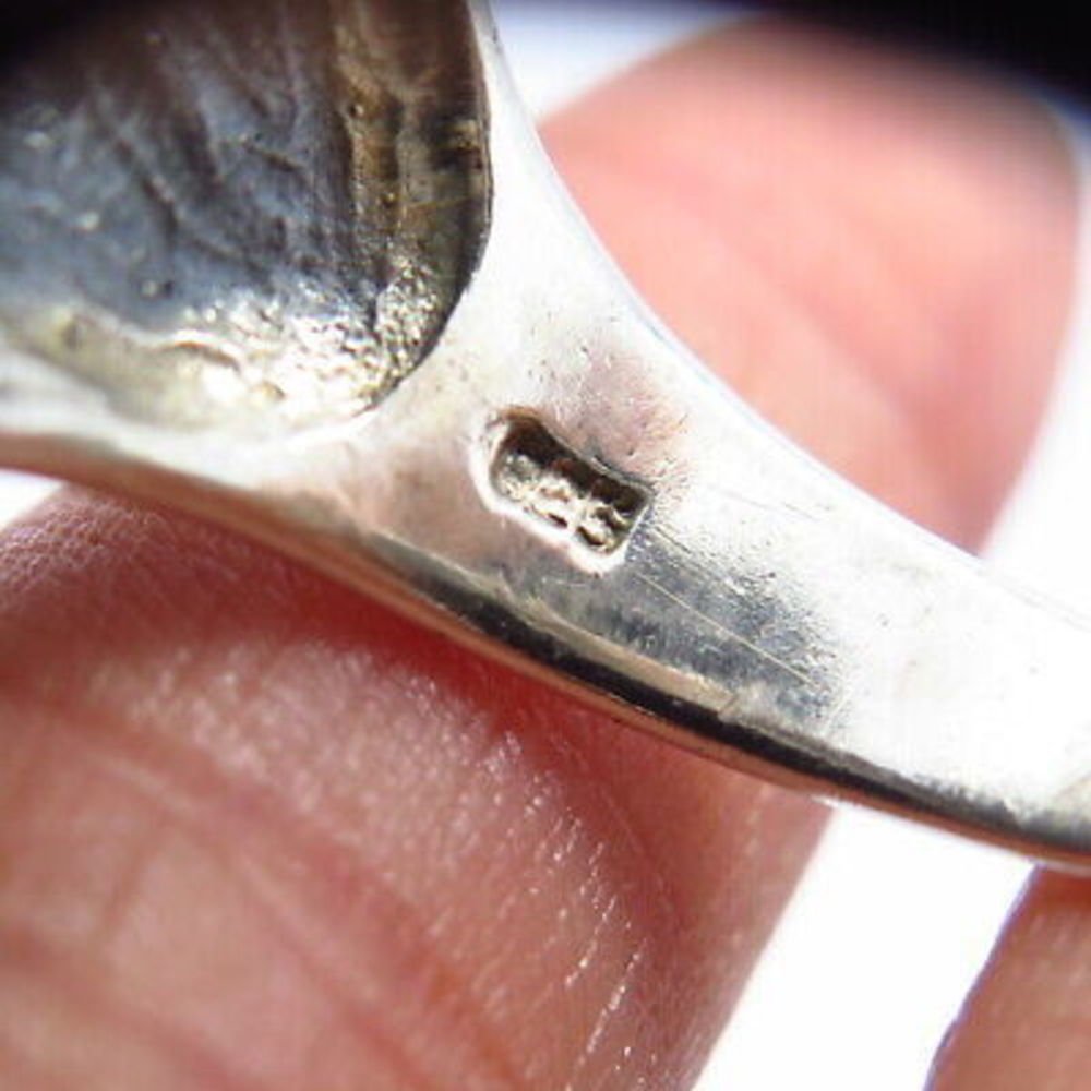 925 Sterling Silver Grinning Wolf Adjustable Men's Ring Size 10.5 - Picture 7 of 7